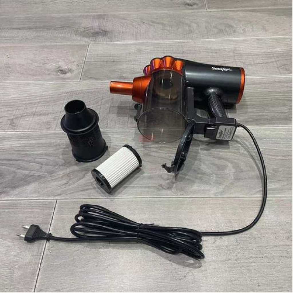 Sonifer Powerful Suction Stick Handheld Vacuum cleaner For Home Hard Floor Carpet Pet Hair, Brown