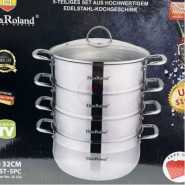 32Cm – 4 Layer Stainless Steel Food Saucepan And Steamer Soup Pot -Silver. Steamers TilyExpress