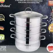 32Cm - 4 Layer Stainless Steel Food Saucepan And Steamer Soup Pot -Silver.