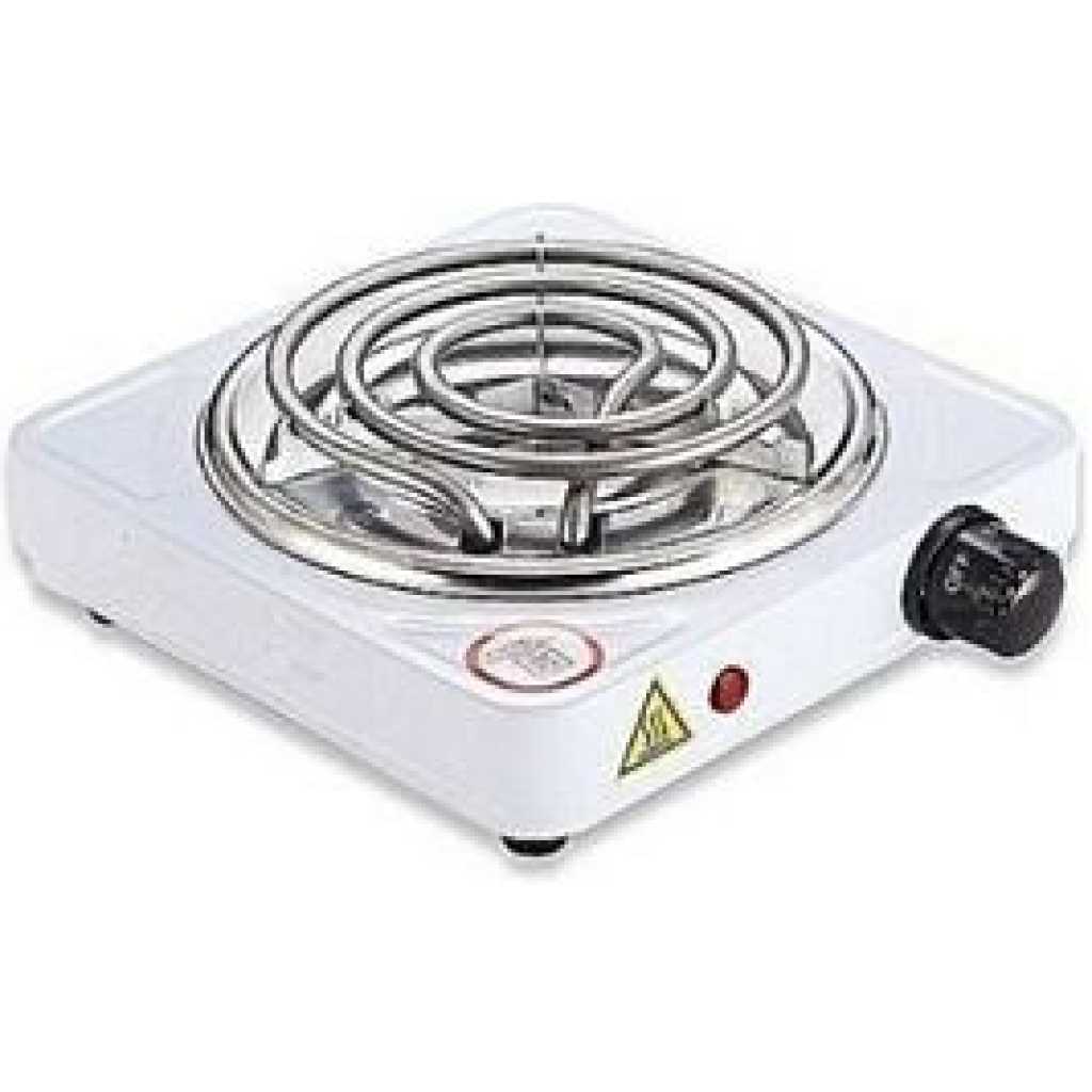 Single Coil Electric Hotplate 1000W - White