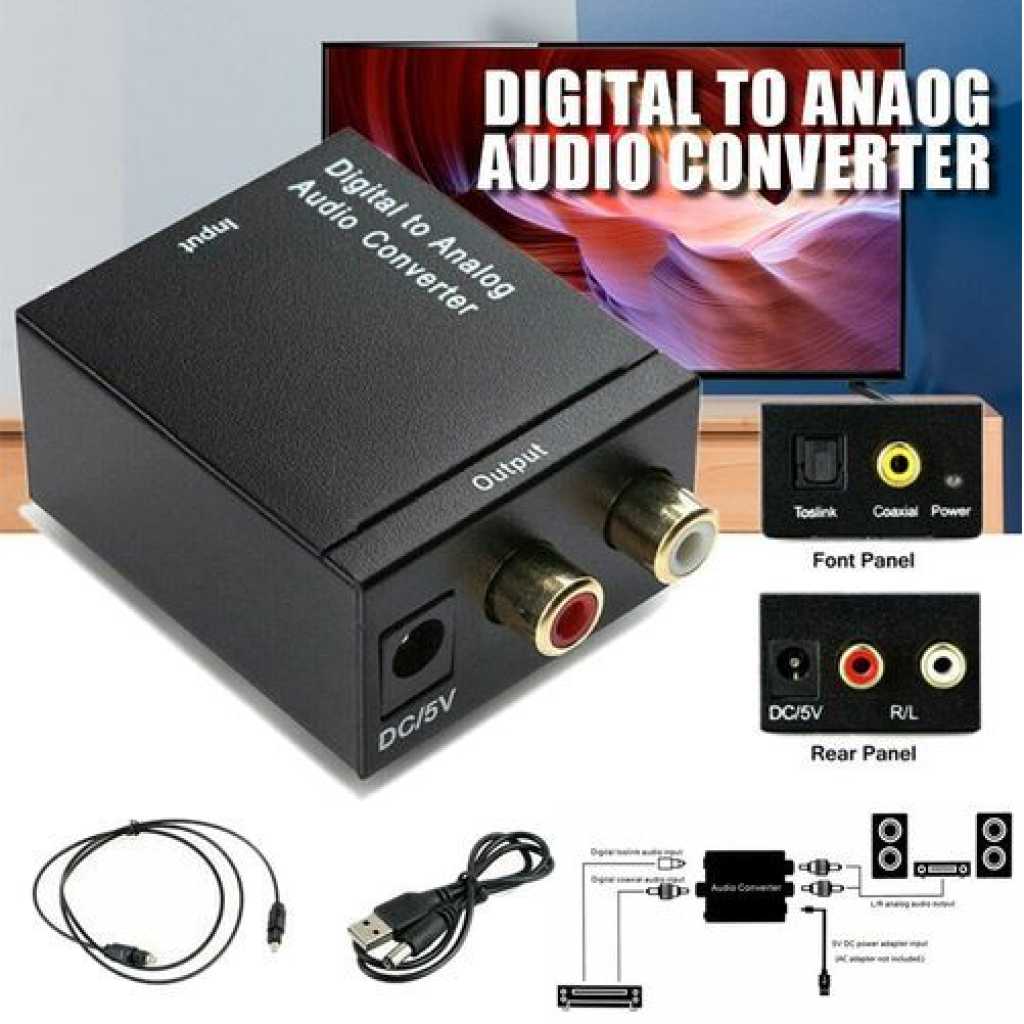 Digital to Analog Audio Converter Optical Fiber