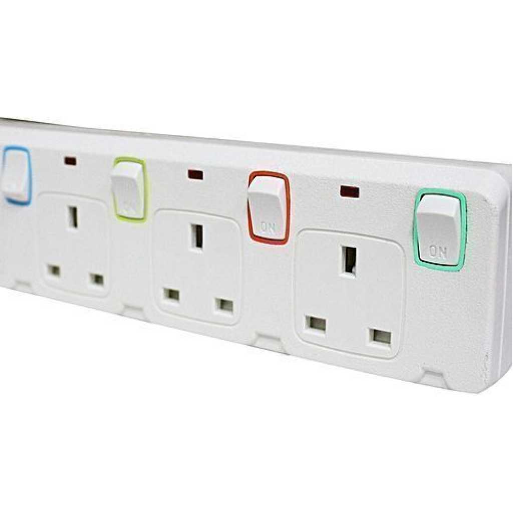 Gt 13A 4 Way Extension Socket - White