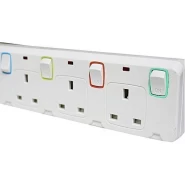 Gt 13A 4 Way Extension Socket - White