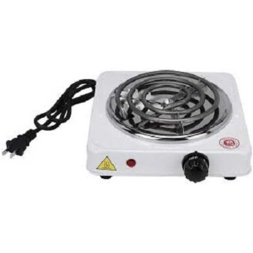 Single Coil Electric Hotplate 1000W - White