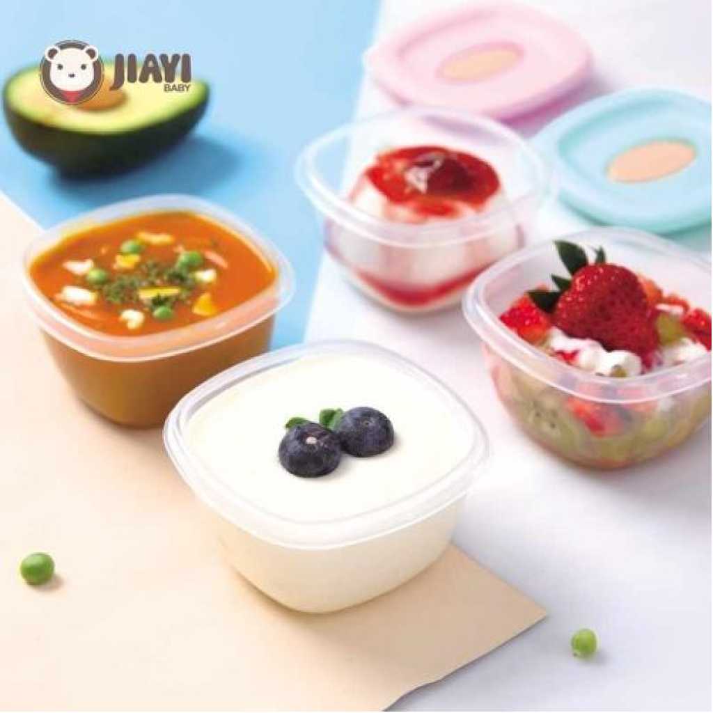 4Pc Baby Food Storage Container Boxes - Multi-colour.