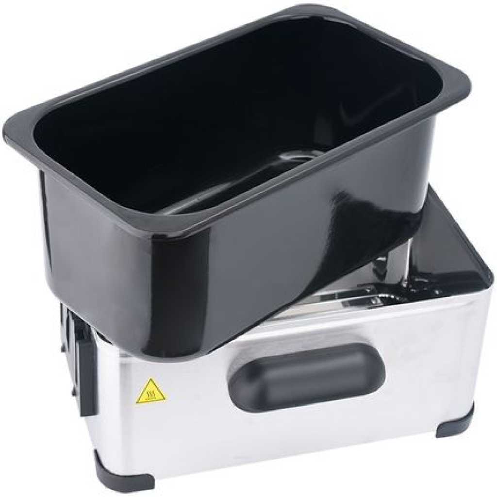 3 Litre Oil Chips Chicken Deep Fryer With Removable Bowl & Thermostat - Sliver