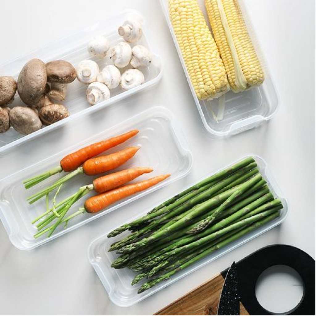 3 Layer Food Storage Fridge Container Boxes- Clear.