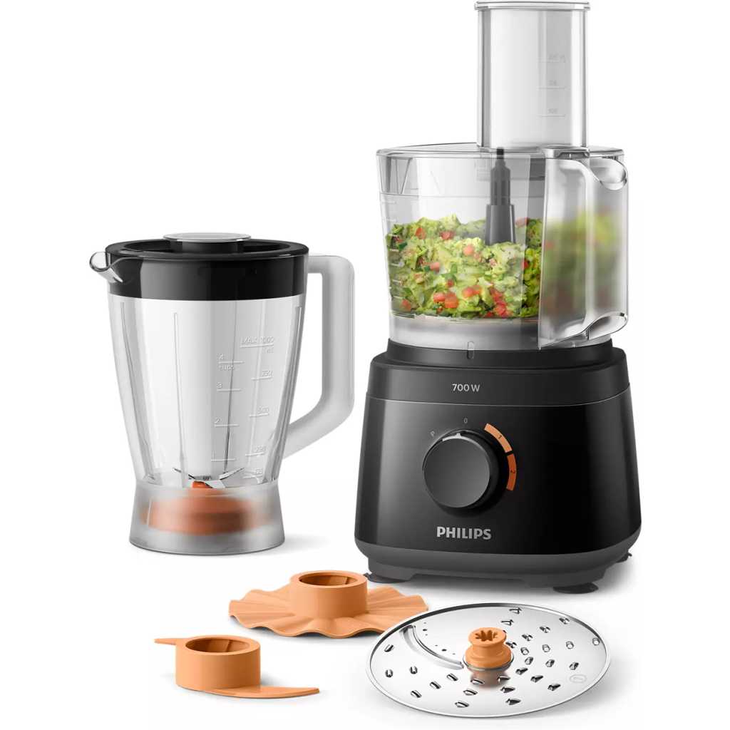 Philips Daily Collection Compact Food Processor HR7320/11 With Blender Jar - White/Beige - 700W