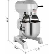 20L Commercial Adjustable Electric Food Dough Stand Mixer Maker Grinder For Kitchen - Silver