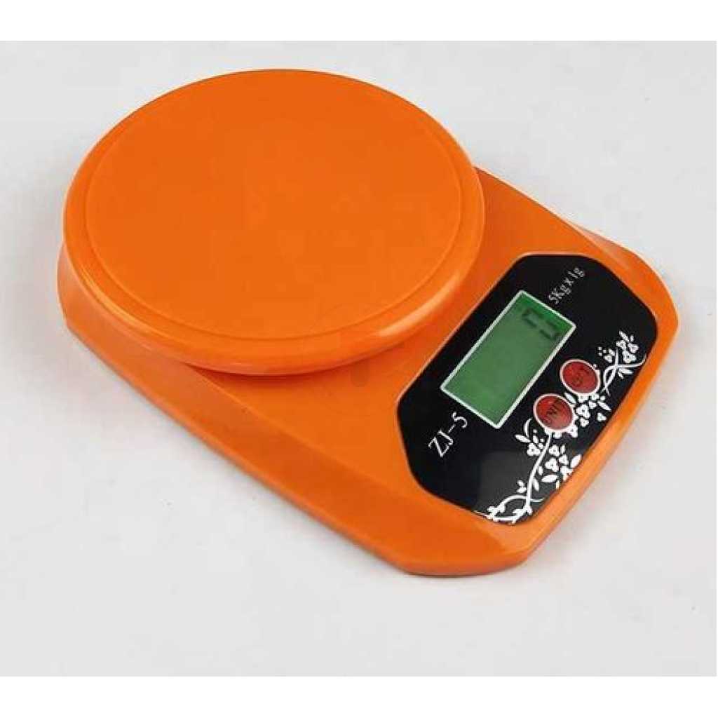 5Kg Digital Kitchen Removable Bowl Electronic Food Smart Weighing Scale- Multi-colour.