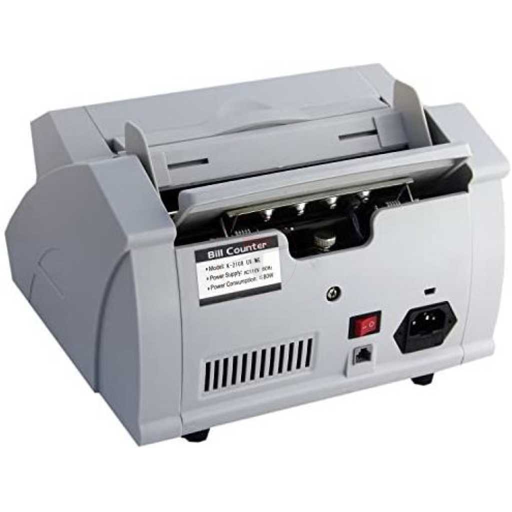 Bill Money Counter Worldwide Currency Cash Counting Machine UV & MG Counterfeit- White.