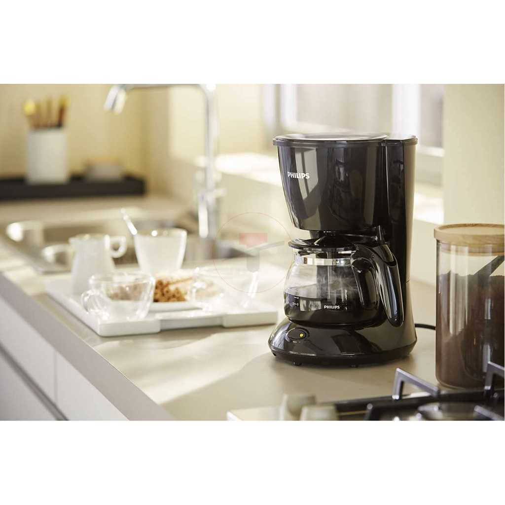 PHILIPS Drip Coffee Maker Machine HD7432/20, 0.6 L, Ideal for 2-7 Cups, Black