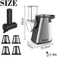 Sonifer Stainless Steel Multifunctional Fruit Vegetable Salad Shredder Slicer Potato Masher Maker Machine- Silver.