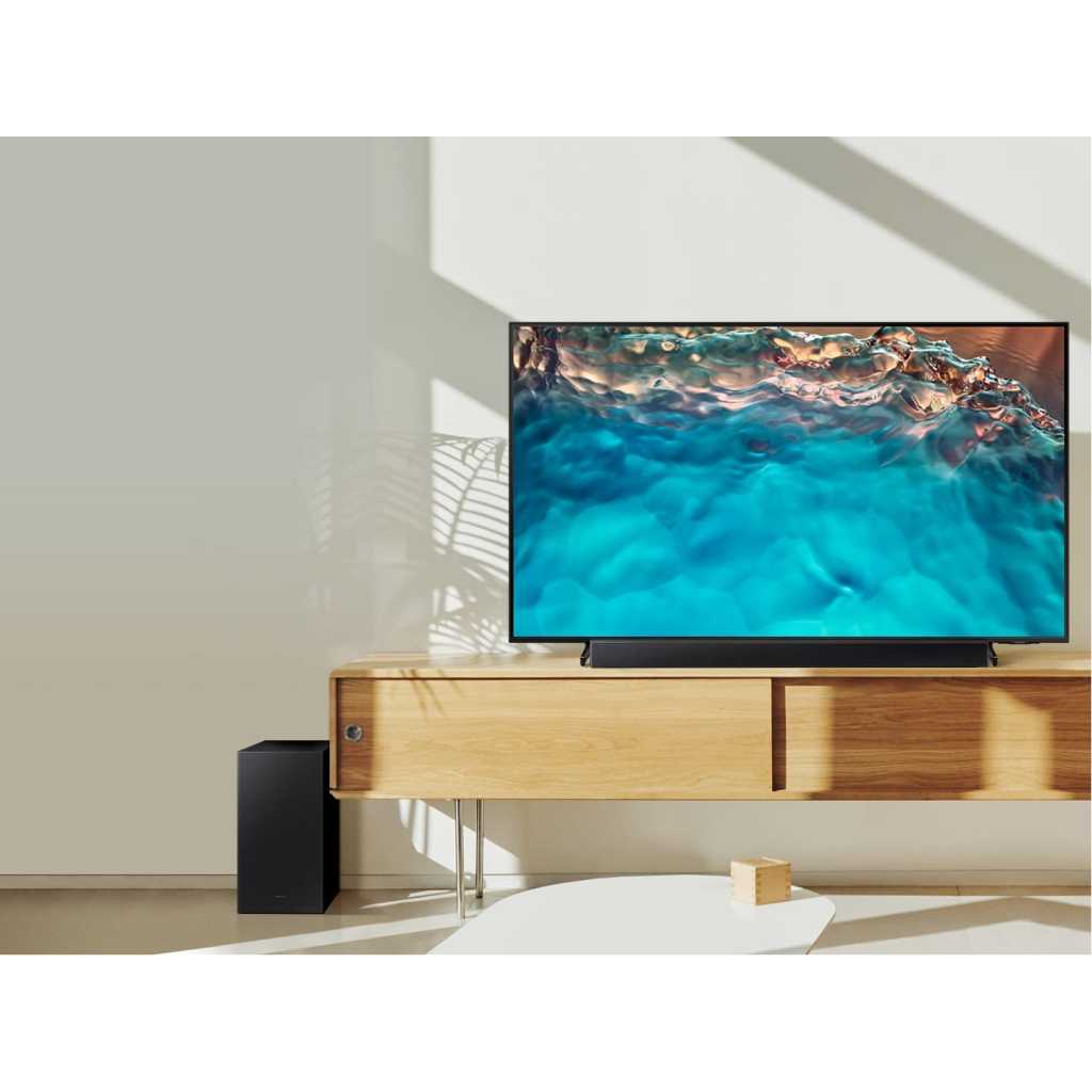 Samsung Sound Bar HW-B450; 2.1ch Soundbar w/Dolby Audio, Subwoofer Included, Bass Boosted, Wireless Bluetooth TV Connection, Adaptive Sound Lite, Game Mode