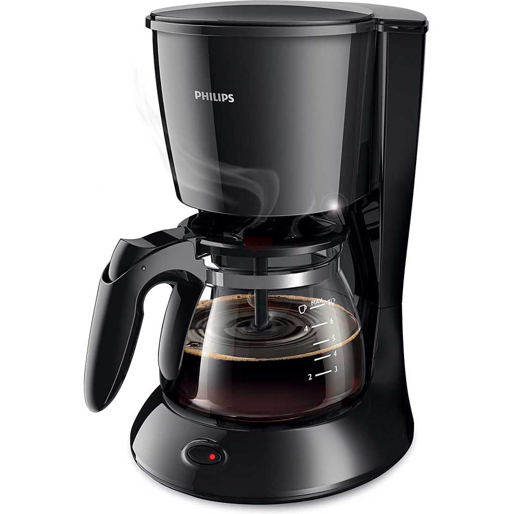 PHILIPS Drip Coffee Maker Machine HD7432/20, 0.6 L, Ideal for 2-7 Cups, Black