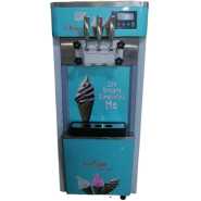 Commercial Ice Cream Machine Maker 3 Flavor Head Easy Operate Tool- Silver.