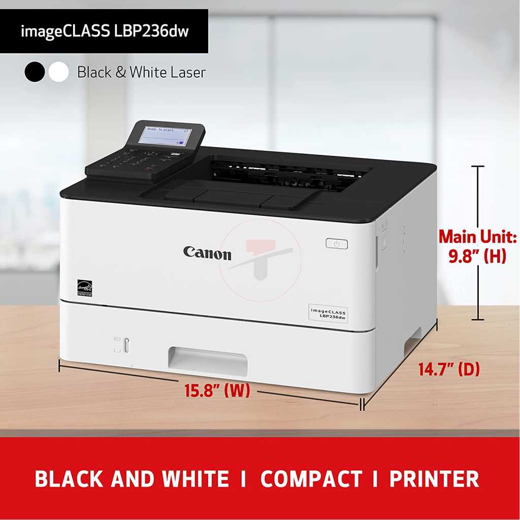 Canon imageCLASS LBP236dw - Wireless, 40ppm, Duplex, Mobile-Ready Laser Printer - White