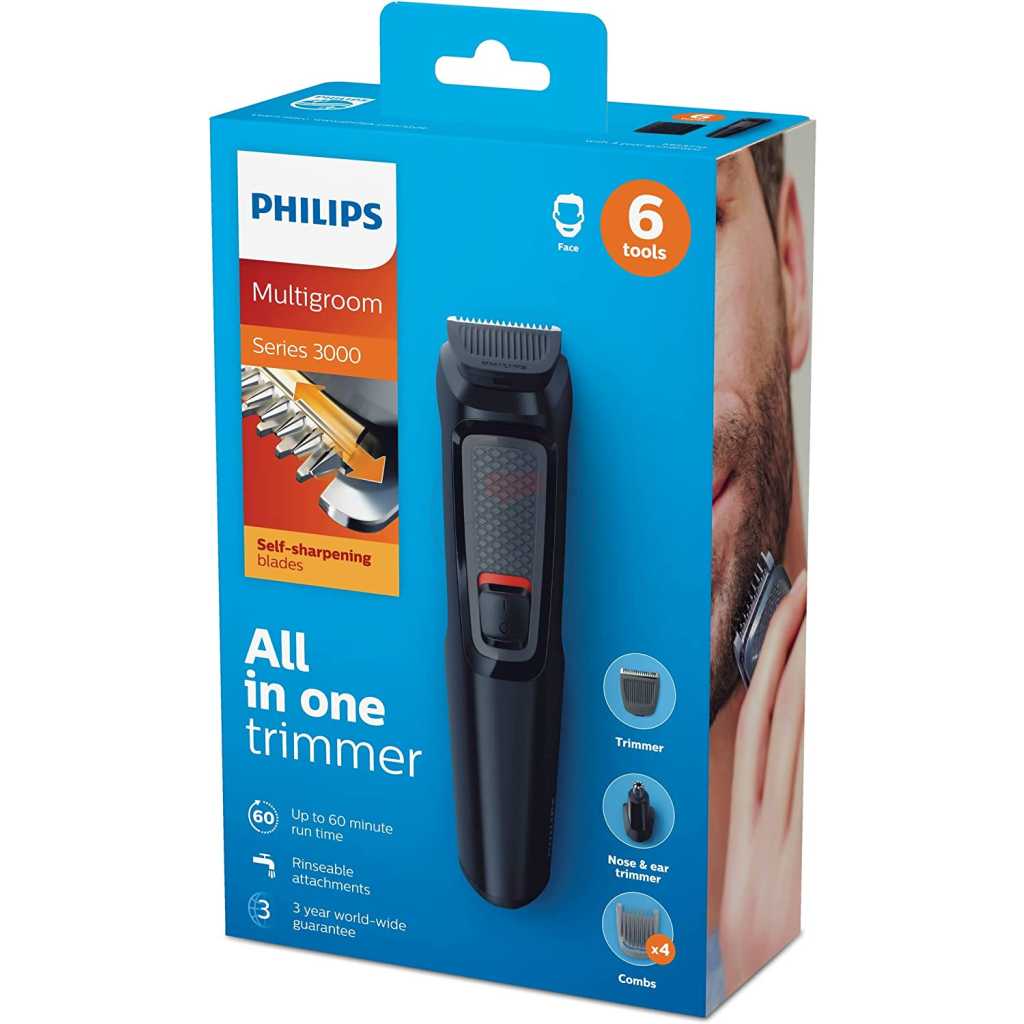Philips Multigroom Series 3000 6-In-1 Trimmer Hair Clipper - Mg3710/13
