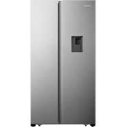 Hisense 670-liter Side-by-side Refrigerator with Dispenser H670SMIA-WD – Silver, Side By Side Refrigerator, Auto Defrost, Glass Door