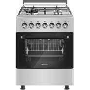 Hisense Cooker 3-Gas Burners And 1-Electric Plate 60x60cm HF631GEES, Auto Ignition, Flame Failure Protection
