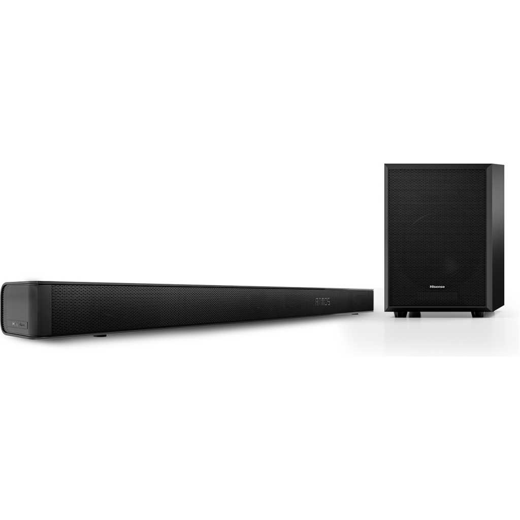 Hisense Dolby Atmos 3.1ch 280W Sound Bar With Wireless Subwoofer AX3100G - Black