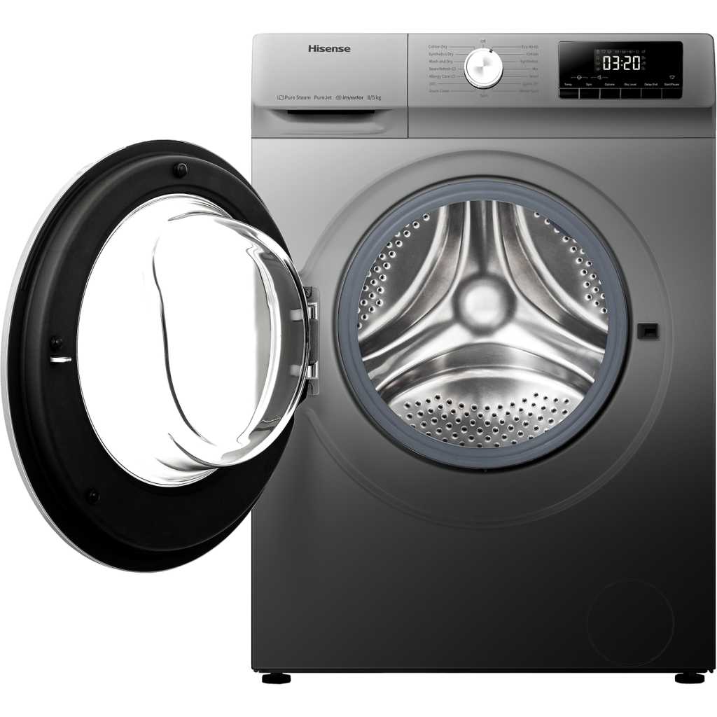 Hisense 10kg Washer And 6kg Dryer Washing Machine WDQY1014EVJM; 1400rpm, A+, - Grey