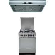 Ariston Cooker A6MSH2F(X) 60cm; 3 Gas, 1 Electric Hot Plate, Electric Oven, Timer, Electric Grill, Rotiserrie And Ariston 60cm Cooker Hood