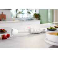 Philips ProMix Hand Blender 3000 Series, 400W Motor, Beaker Included, Compact, White, Plastic, (HR2520/01)