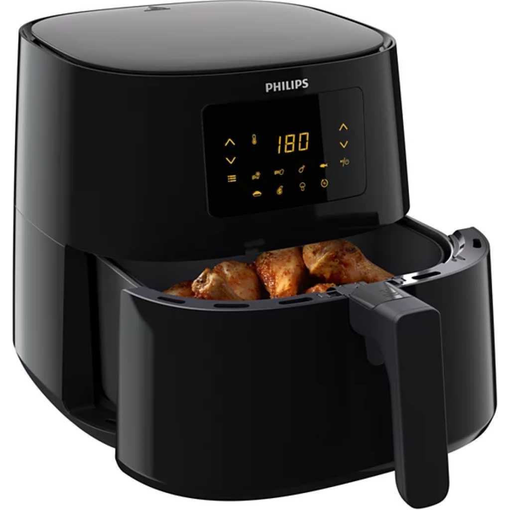 Philips Air Fryer 6.2-Litres XL HR9270/91; Digital Display, 7 Cooking Presets, 1.2kg, 2000 Watts - Black
