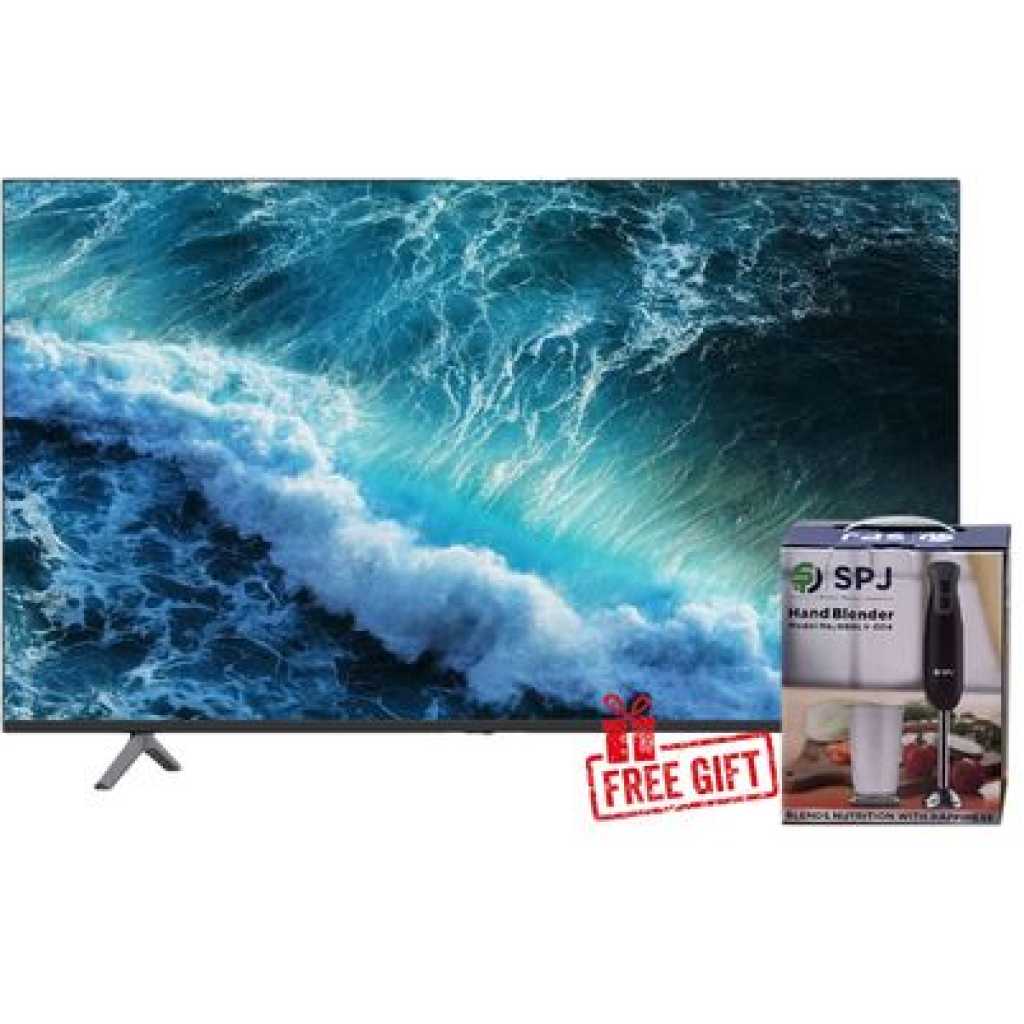 SPJ 55 Inch 4K Ultra HD Android Smart Tv With Built-In WIFI - Black