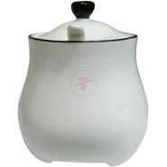 Ceramic Spice Sugar Bowl Dish - White