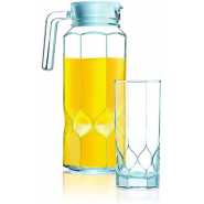 Luminarc 7 Piece Octime Diamond Water & Juice Drinkware Set- Clear.