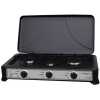 3 Burner Gas Cooker Stove With Lid -Black.