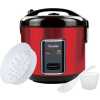 Saachi Electric 2.8 L Rice Cooker With Steaming Feature - Red