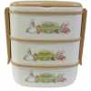 3 Layer Rabbit Lunch Box Container Tiffin - Cream