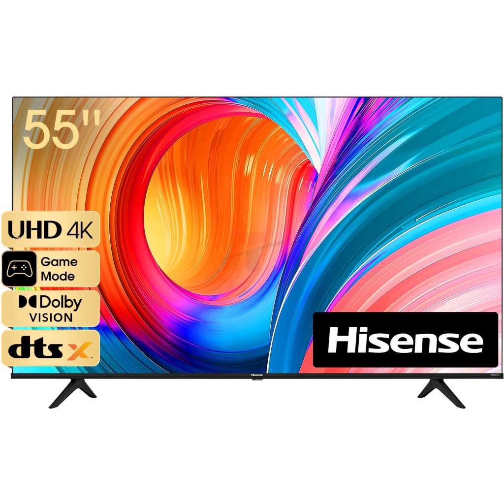 Hisense 55-Inch 4K UHD Smart TV, with Dolby Vision HDR, DTS Virtual X, Youtube, Netflix, Disney +, Freeview Play and Alexa Built-in, Bluetooth and WiFi – Black Black Friday TilyExpress