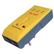 Dr. Volt Fridge Guard IQ-FP6UK; 180-255V, 6 Amps, Power Surge Protector - Blue/Yellow