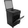 IQRA Cooker 60x60cm, IQ-FC6221-SS 2-Gas + 2-Electric Cooker, Auto Ignition,  With Electric Oven, Grill & Rotisserie - Black