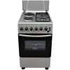 IQRA Cooker 50x60cm, IQ-C2022-SS; 2-Gas + 2-Electric Cooker, Auto Ignition, With Electric Oven, Grill & Rotisserie - Stainless Steel