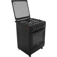 IQRA 60x60cm Cooker IQ-FC6011-BLK; 3 Gas Burners + 1 Electric Plate With Electric Oven and Grill, Oven Timer, Auto Ignition, Grill & Rotisserie – Black Combo Cookers TilyExpress