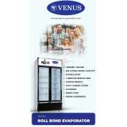 Venus 800-Litre Double Display Cooler VUSC800; Vertical Display Chiller, Double Door Showcase Refrigerator – Black Chiller Refrigerators TilyExpress