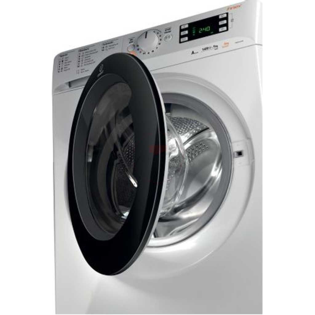 Indesit 9kg/6kg Wash & Dry Combination Washing Machine (9kg-Wash & 6kg-Dry) XWDE961480; 1400rpm, 14 Wash Programs, Quick Wash Button - Italy - Silver