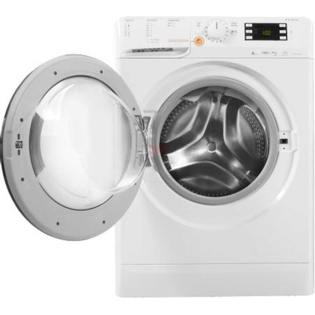 Indesit 9kg/6kg Wash & Dry Combination Washing Machine (9kg-Wash & 6kg-Dry) XWDE961480; 1400rpm, 14 Wash Programs, Quick Wash Button - Italy - Silver