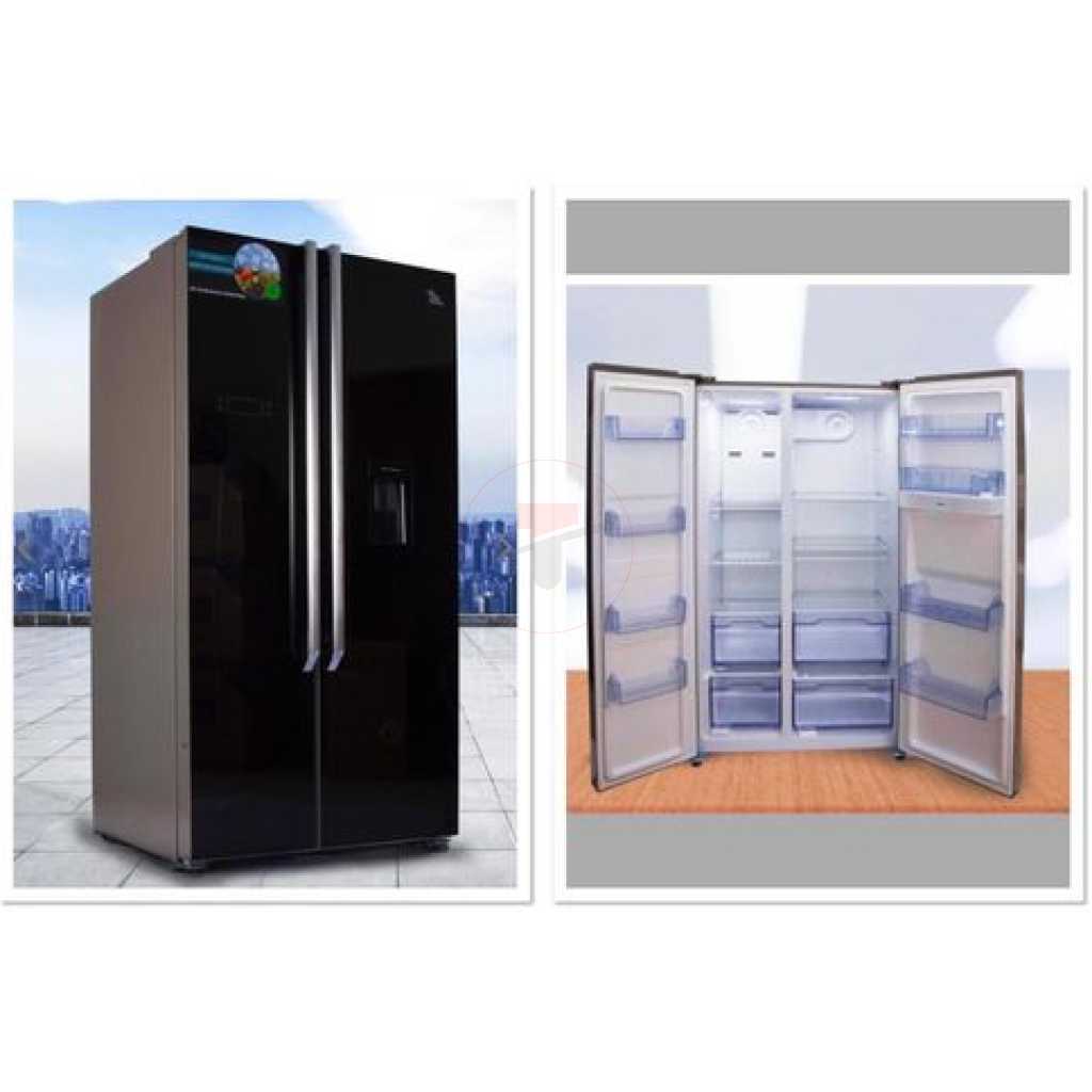 SPJ 699 Litres Side By Side Elegant French Door Refrigerator - Black