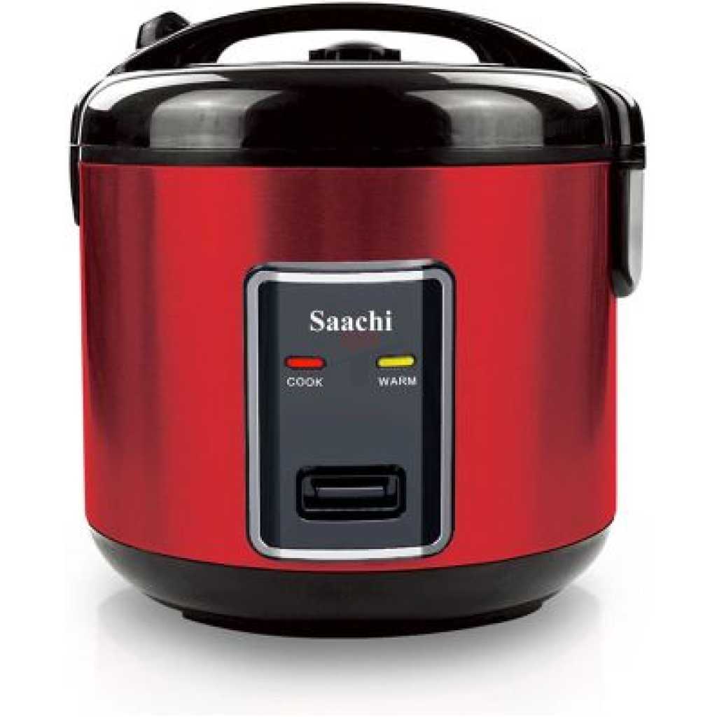 Saachi Electric 1.8 L Rice Cooker With Steaming Feature - Red