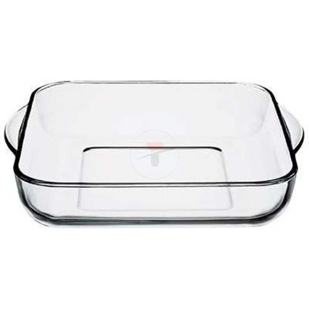 Borcam Square Bakeware Casserole Dish With Heat Resistant Oven Microwave Safety - Clear