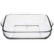 Borcam Square Bakeware Casserole Dish With Heat Resistant Oven Microwave Safety - Clear