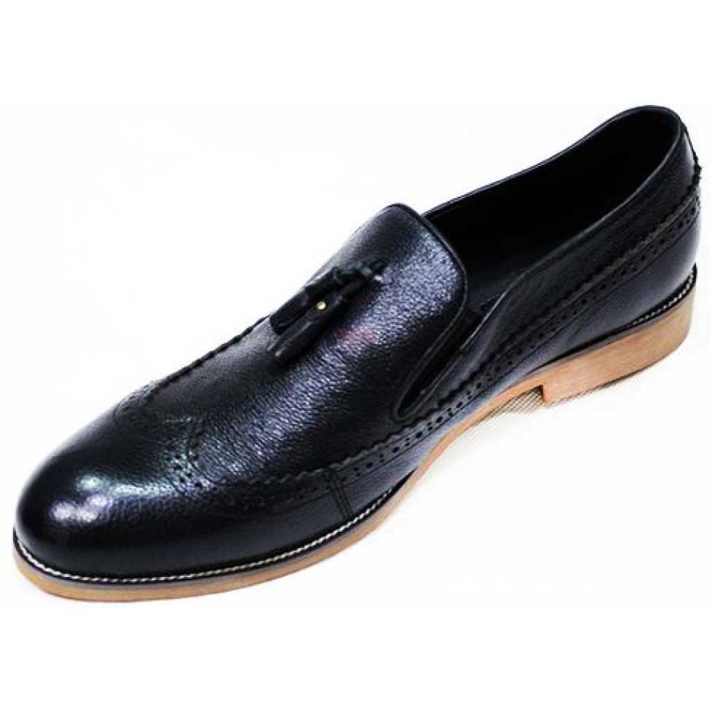 Men's Designer Faux Leather Gentle Shoes - Black