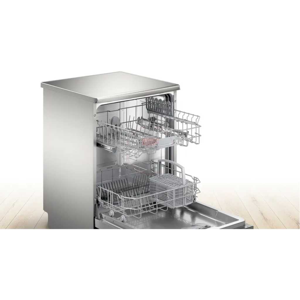 BOSCH Dishwasher; 12-Places, 5 Programs, Free Standing, 60cm, SMS50D08GC - Silver