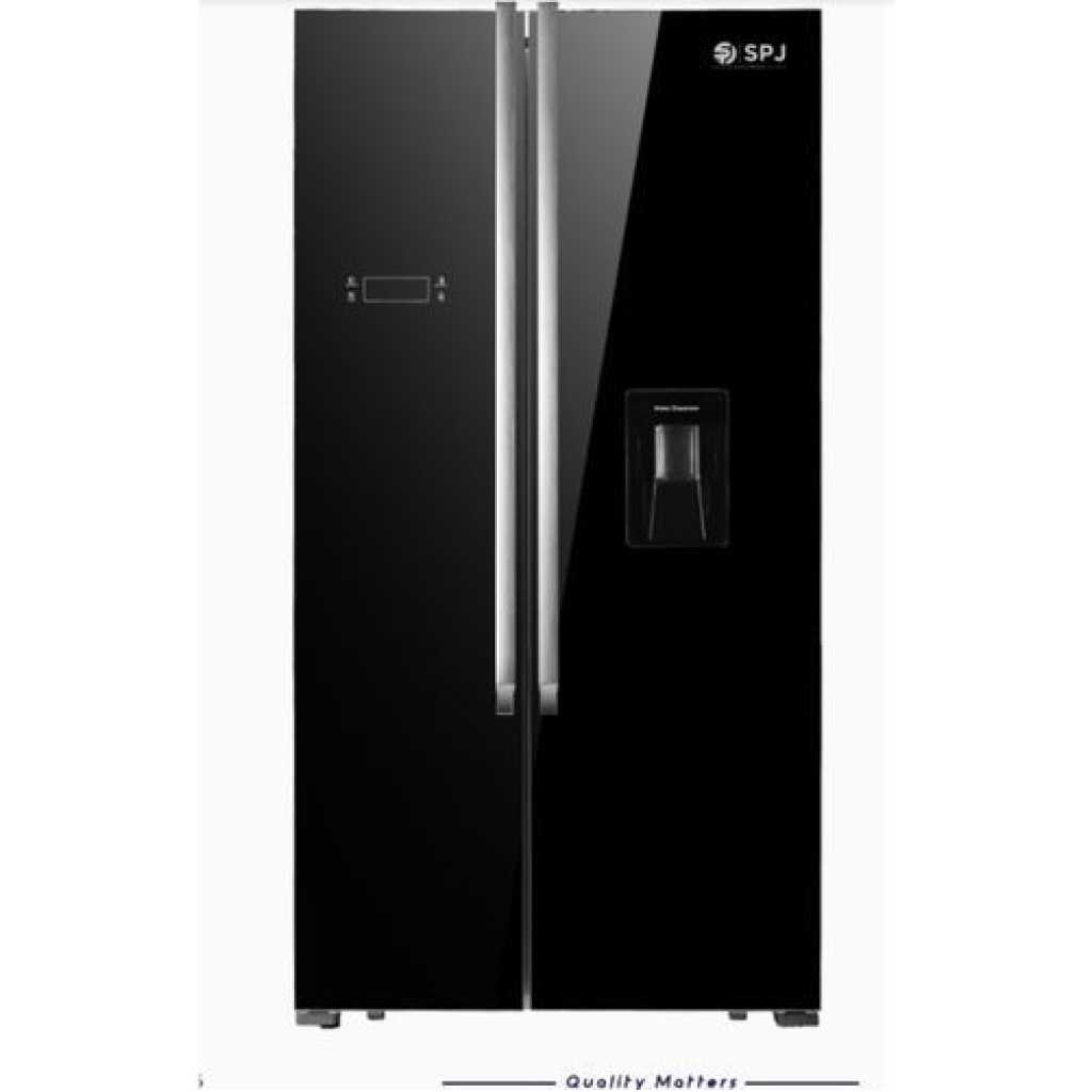 SPJ 699 Litres Side By Side Elegant French Door Refrigerator - Black